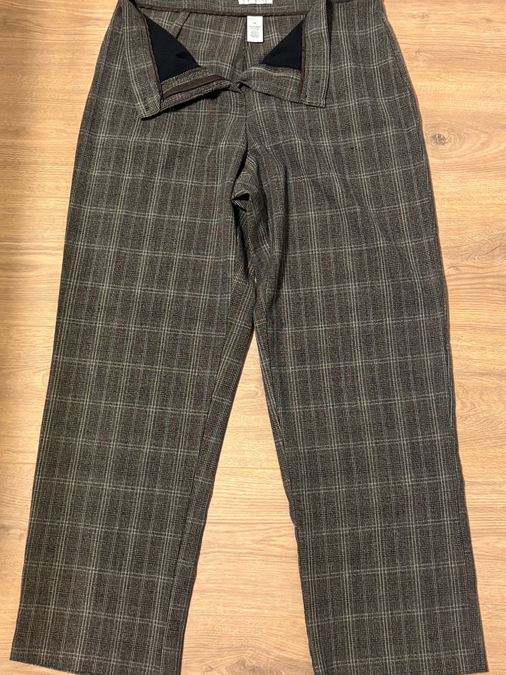 dressbarn women’s Plaid Brown Dress Pants